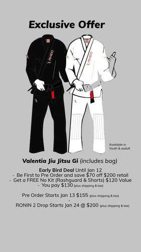 (Pre Order) Ladies Valentia Jiu JItsu Gi